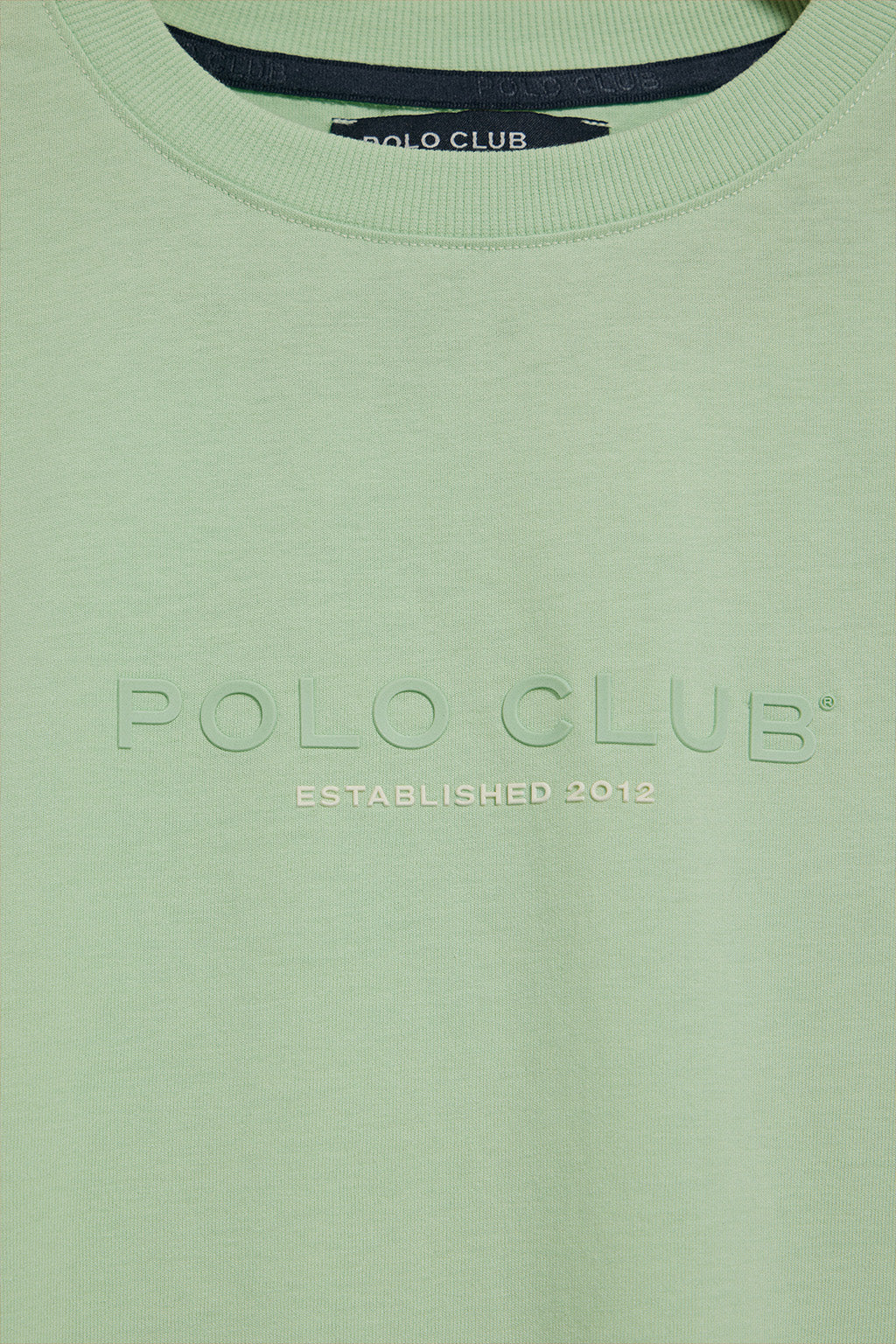 Mint round-neck T-shirt with rubber logo - Image 6