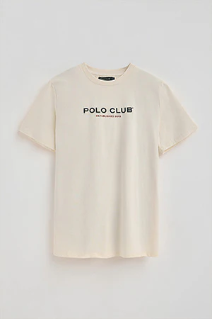 Nude T-shirt with Polo Club Established 2012 logo - Image 9