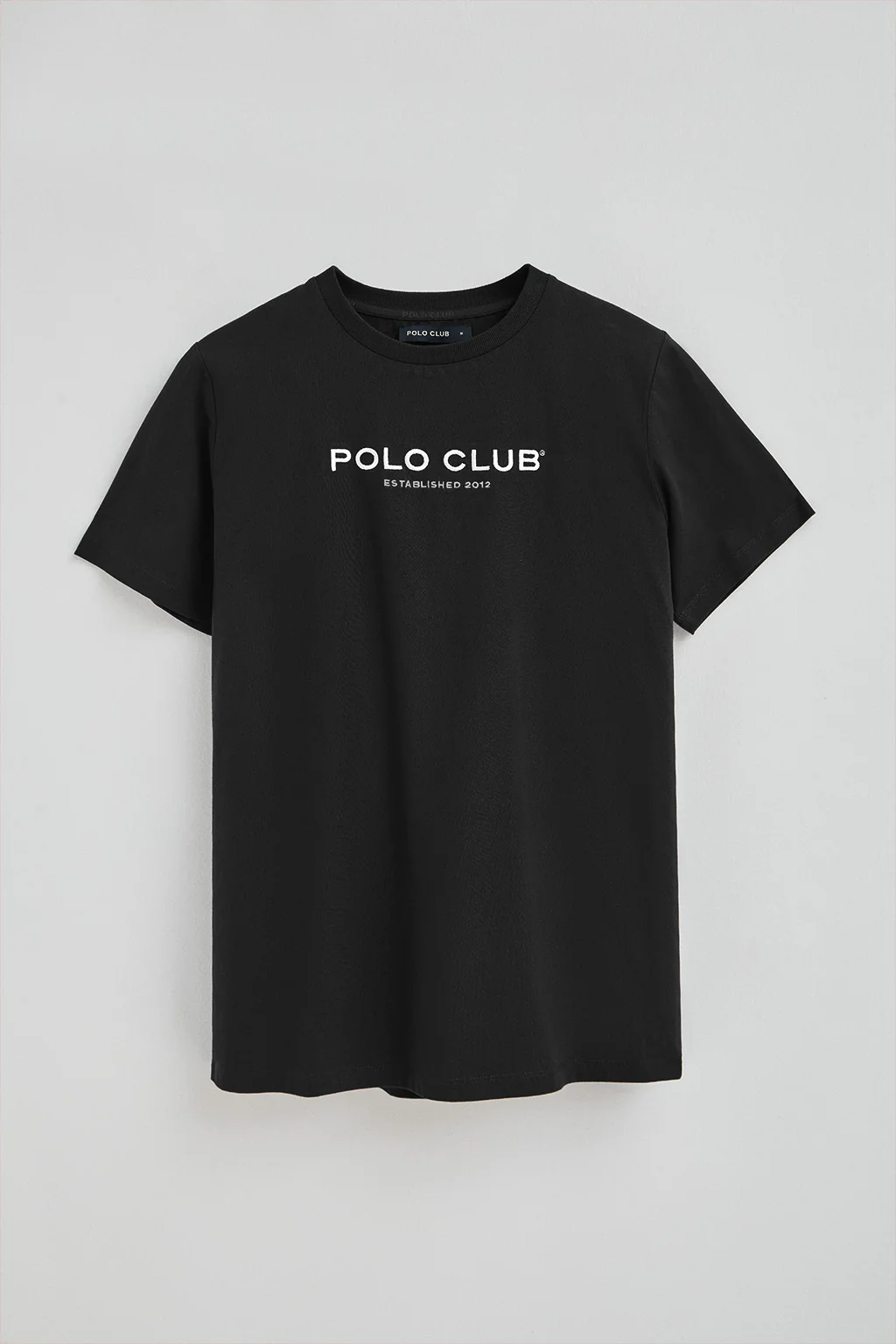 Black T-shirt with Polo Club Established 2012 logo - Image 6