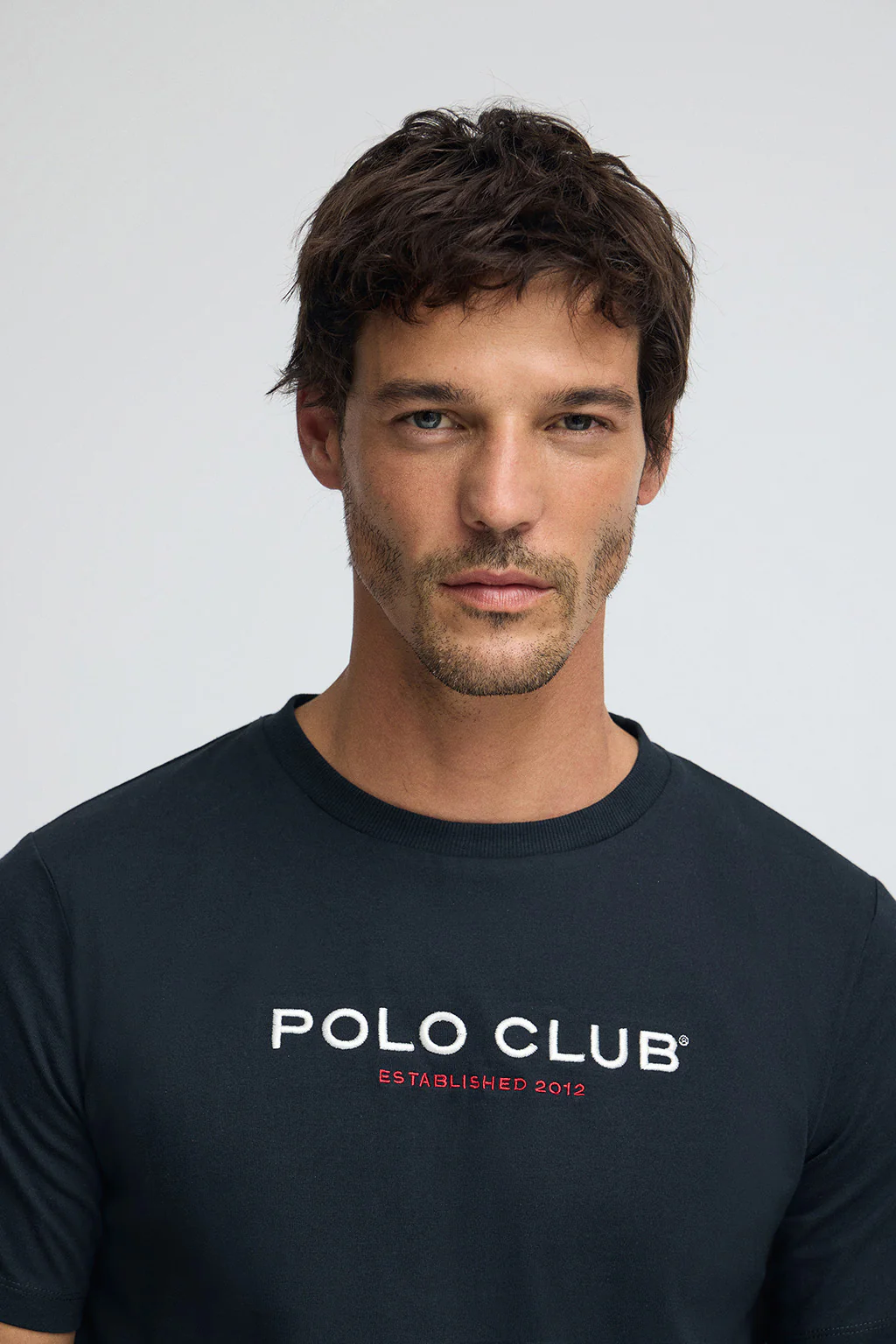 Navy-blue T-shirt with Polo Club Established 2012 logo - Image 3