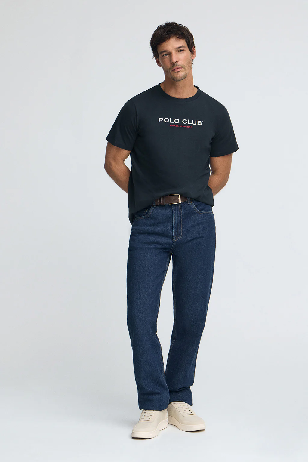 Navy-blue T-shirt with Polo Club Established 2012 logo - Image 4