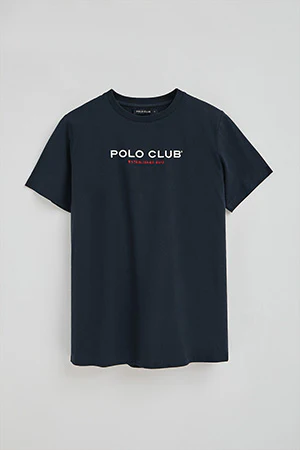Navy-blue T-shirt with Polo Club Established 2012 logo - Image 9
