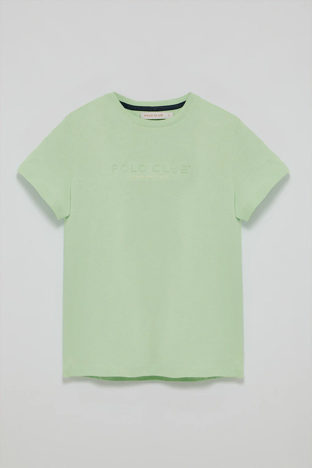 Mint basic T-shirt with Polo Club rubber logo - Image 5