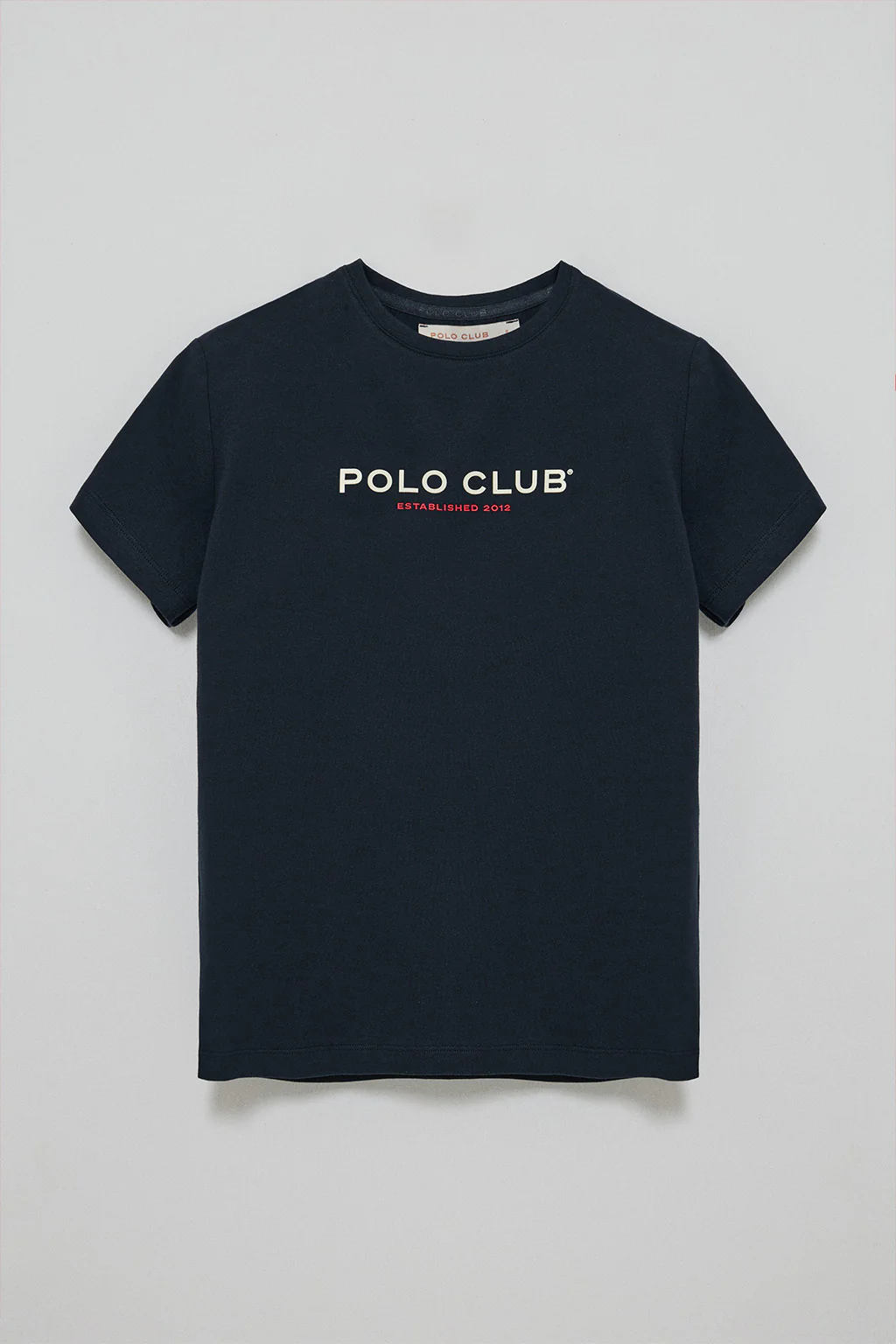 Navy-blue basic T-shirt with Polo Club rubber logo - Image 5