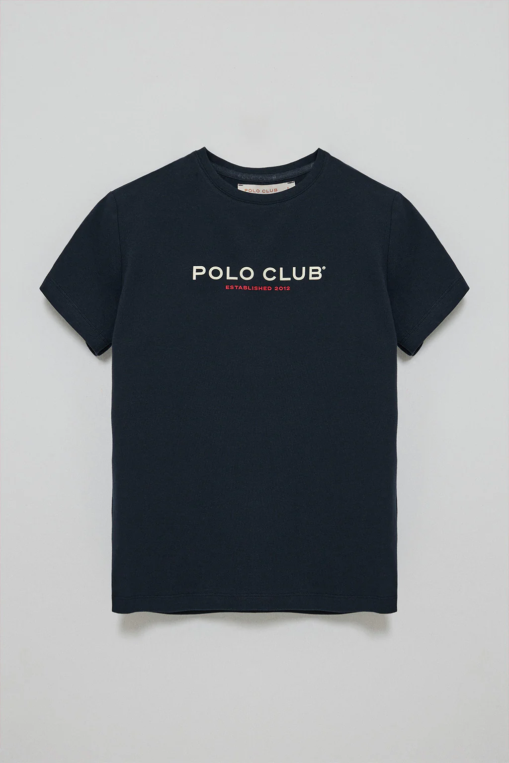 Navy-blue basic T-shirt with Polo Club rubber logo - Image 8