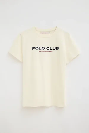 Nude slim-fit T-shirt with Established 2012 Polo Club embroidery - Image 10