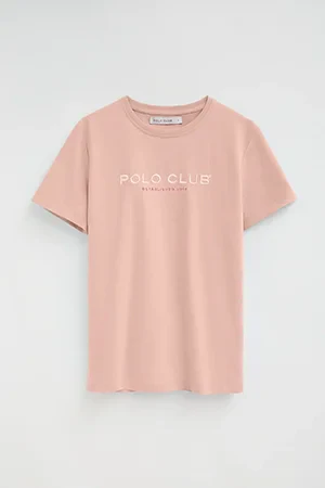 Pale-pink slim-fit T-shirt with Established 2012 Polo Club embroidery - Image 10