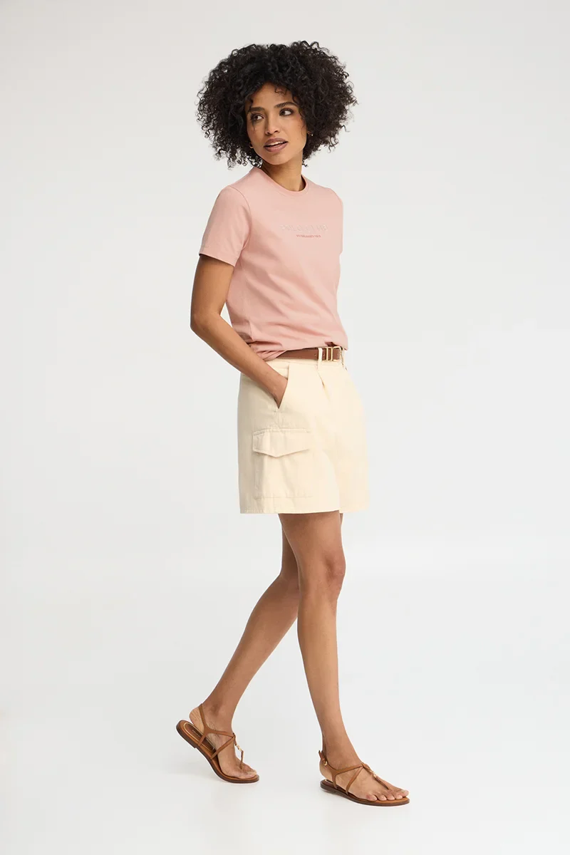 Pale-pink slim-fit T-shirt with Established 2012 Polo Club embroidery - Image 4