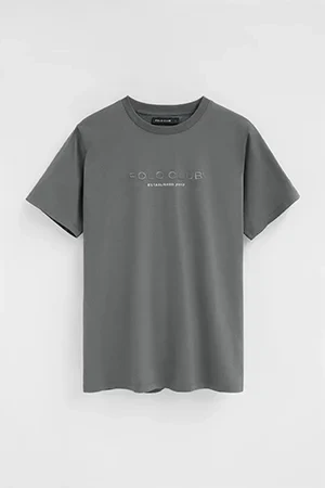 Asphalt-grey short-sleeve T-shirt with Established 2012 Polo Club embroidery - Image 10