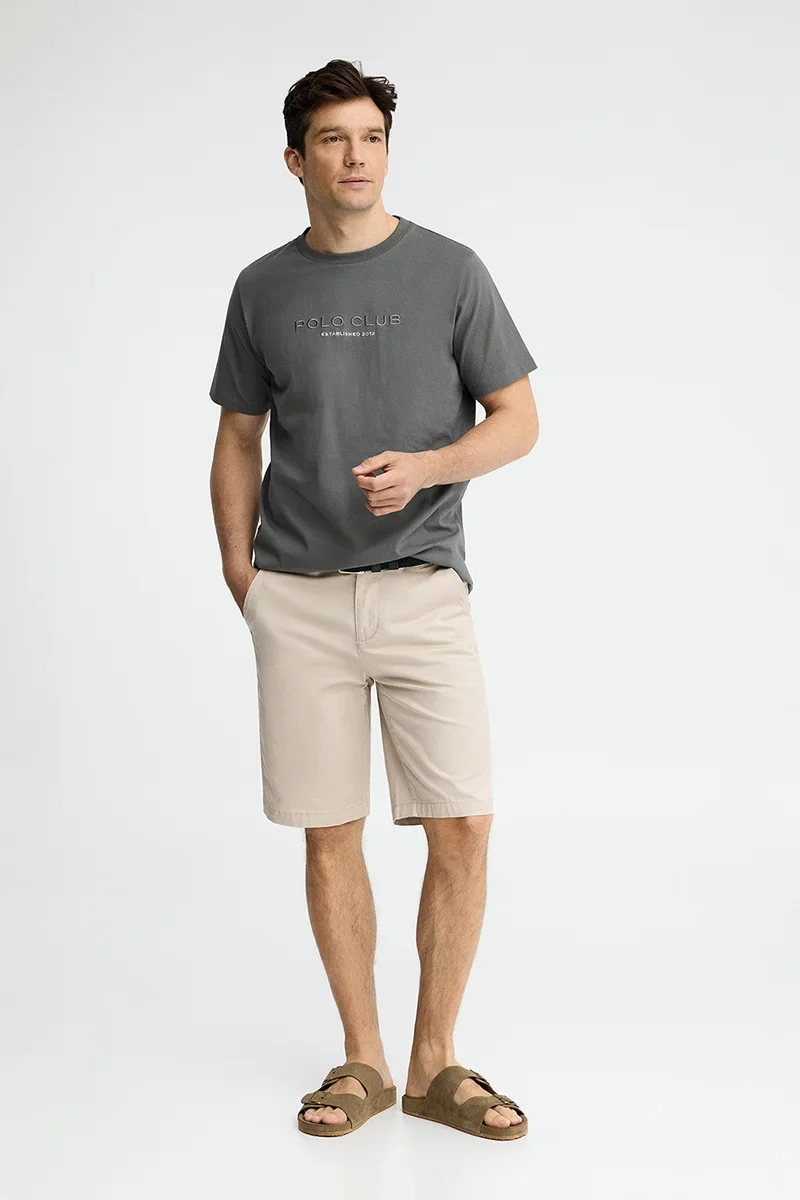 Asphalt-grey short-sleeve T-shirt with Established 2012 Polo Club embroidery - Image 2