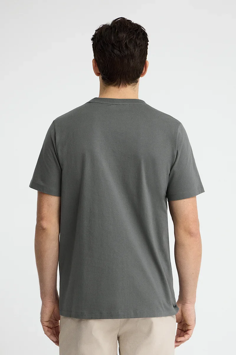 Asphalt-grey short-sleeve T-shirt with Established 2012 Polo Club embroidery - Image 5