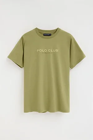 Leaf-green short-sleeve T-shirt with Established 2012 Polo Club embroidery - Image 10
