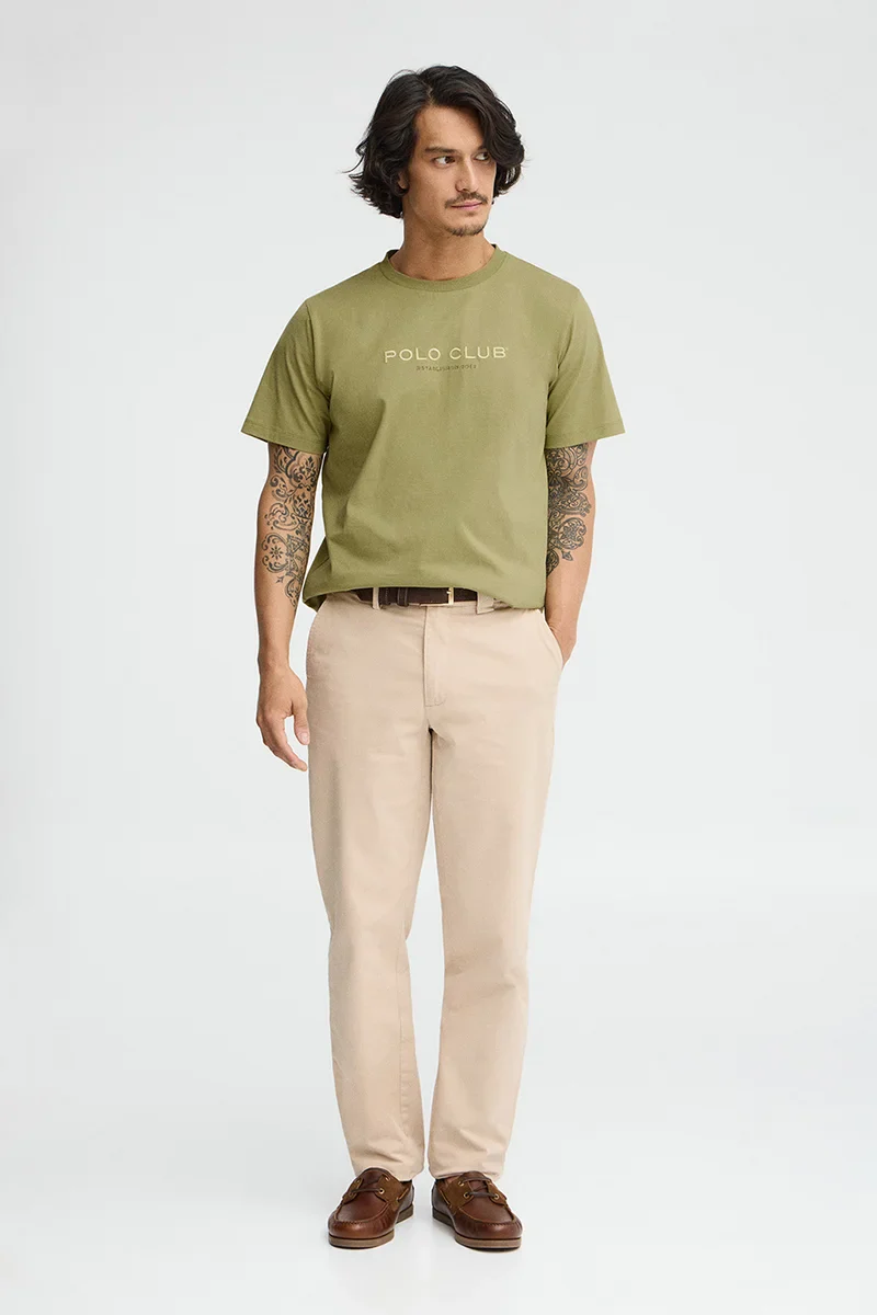 Leaf-green short-sleeve T-shirt with Established 2012 Polo Club embroidery - Image 4