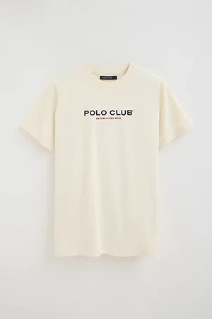 Nude short-sleeve T-shirt with Established 2012 Polo Club embroidery - Image 10