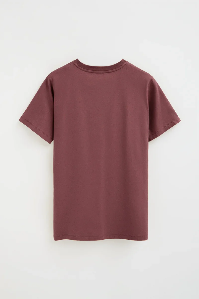 Wine-pink short-sleeve T-shirt with Established 2012 Polo Club embroidery - Image 8