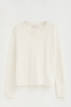 Nude long-sleeve linen-blend T-shirt with Polo Club logo - Image 10