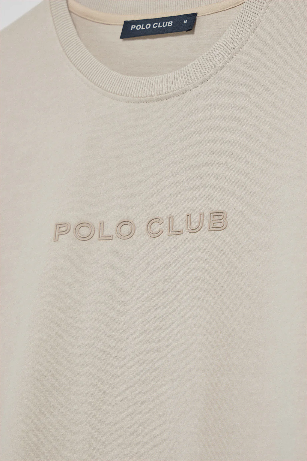 Beige long-sleeve tee Hermes with Rigby Go rubber logo - Image 7