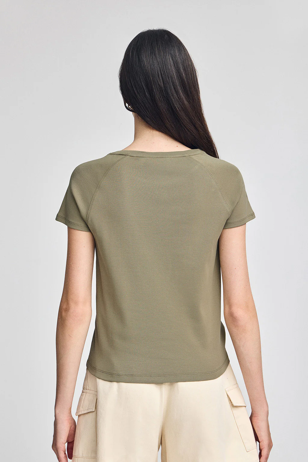 Green T-shirt Hesperia with embroidered monogram - Image 2