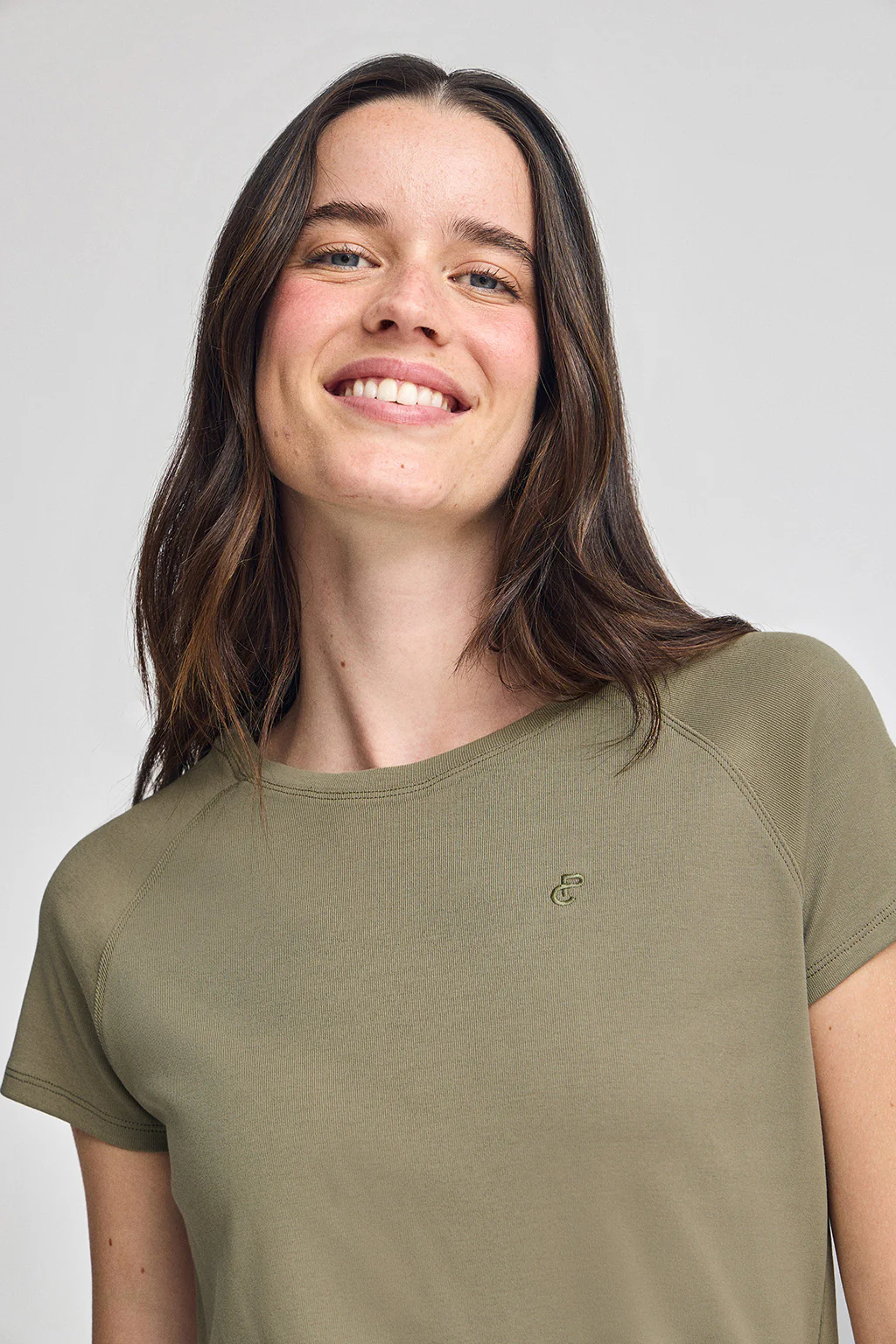 Green T-shirt Hesperia with embroidered monogram - Image 3