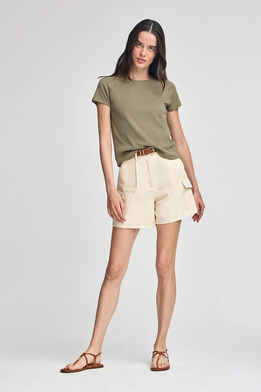 Green T-shirt Hesperia with embroidered monogram - Image 4