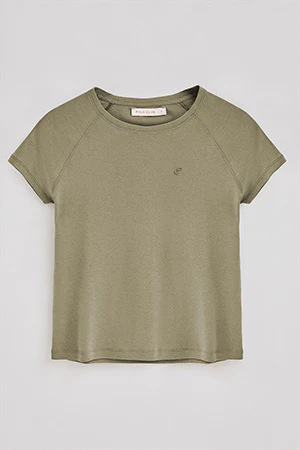Green T-shirt Hesperia with embroidered monogram - Image 8