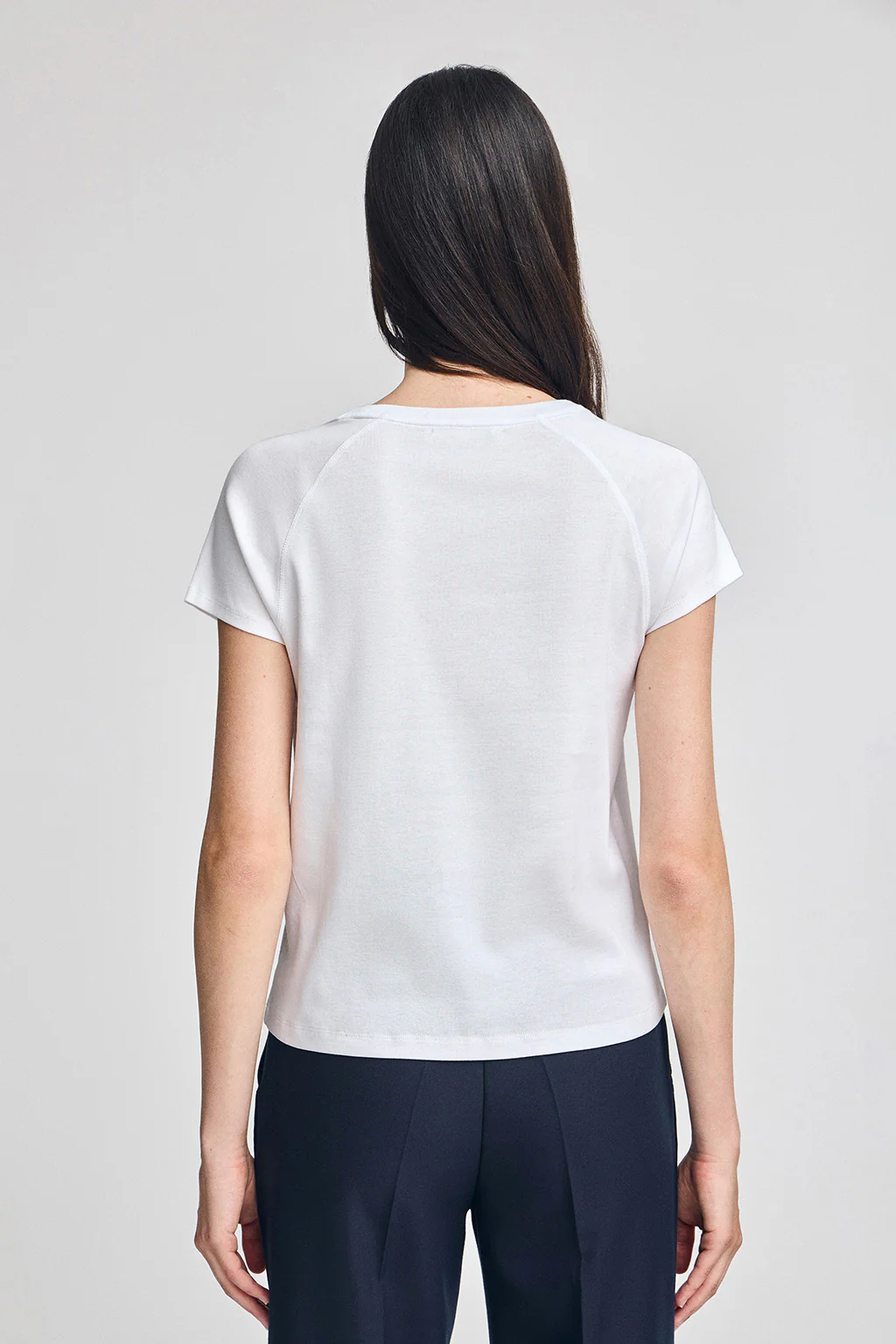 White T-shirt Hesperia with embroidered monogram - Image 2