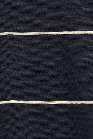 Striped T-shirt in navy blue and light yellow with Polo Club patch - Image 11