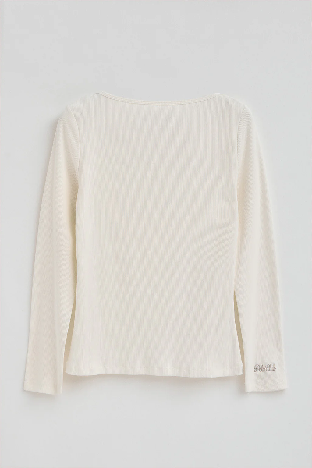 Nude long-sleeve boat-neck T-shirt Polo Club - Image 9