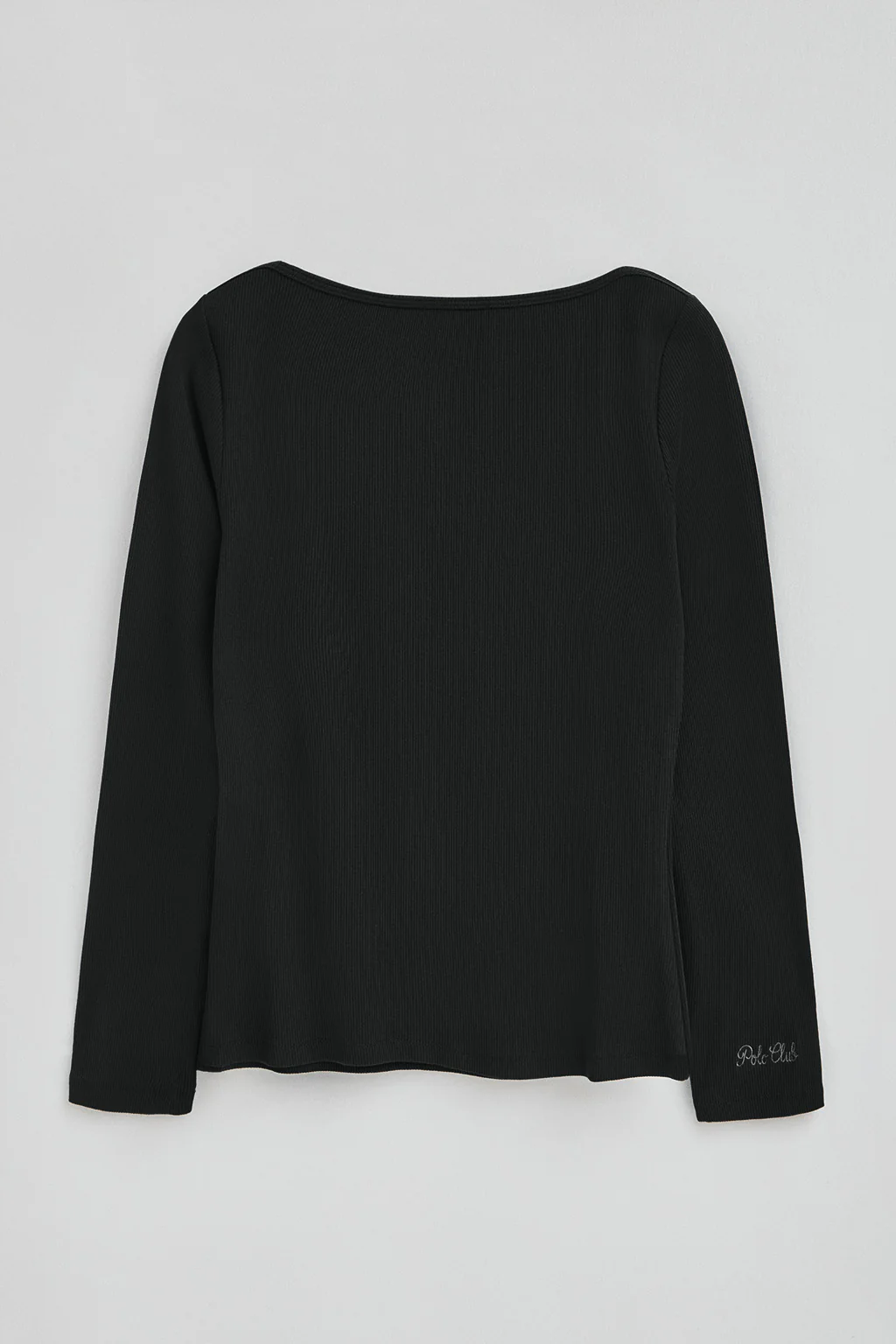 Black long-sleeve boat-neck T-shirt Polo Club - Image 6