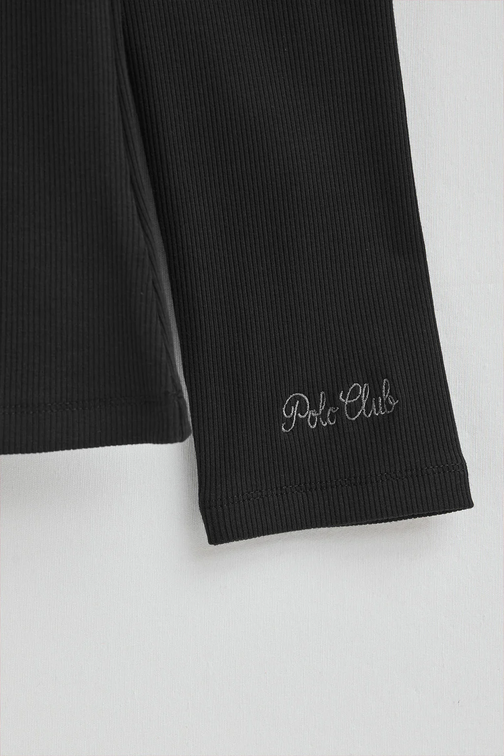 Black long-sleeve boat-neck T-shirt Polo Club - Image 7