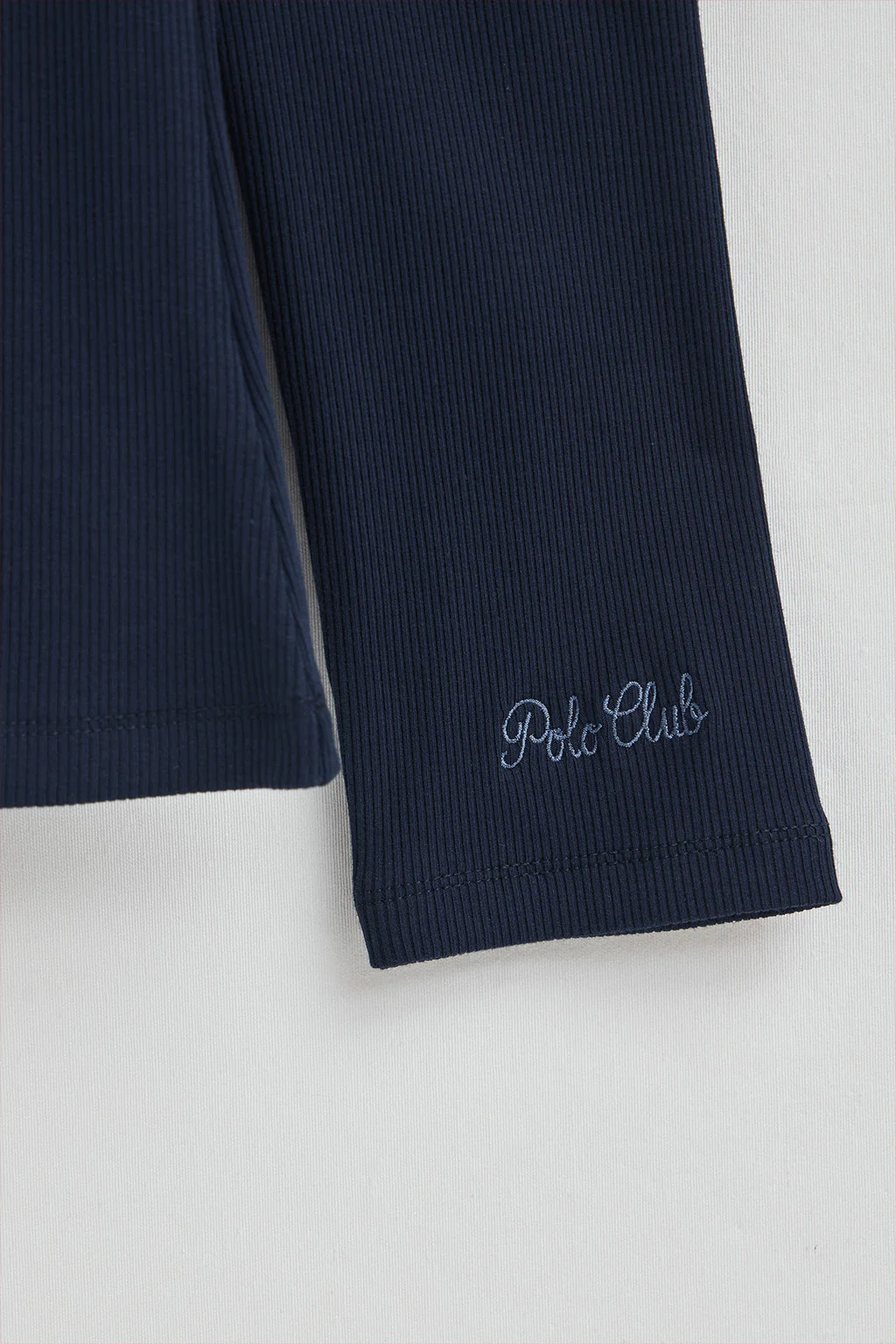 Navy-blue long-sleeve boat-neck T-shirt Polo Club - Image 7