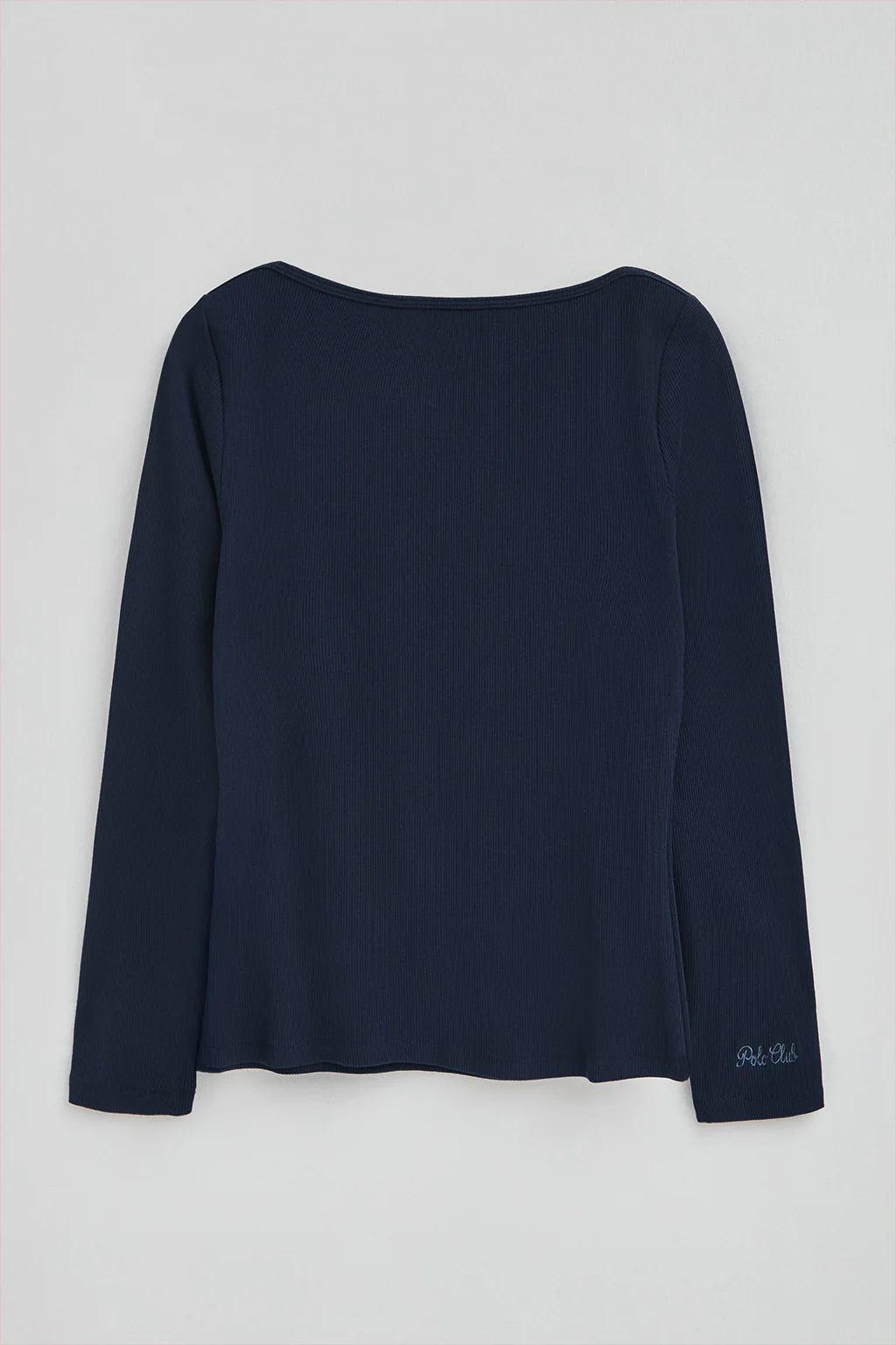 Navy-blue long-sleeve boat-neck T-shirt Polo Club - Image 9