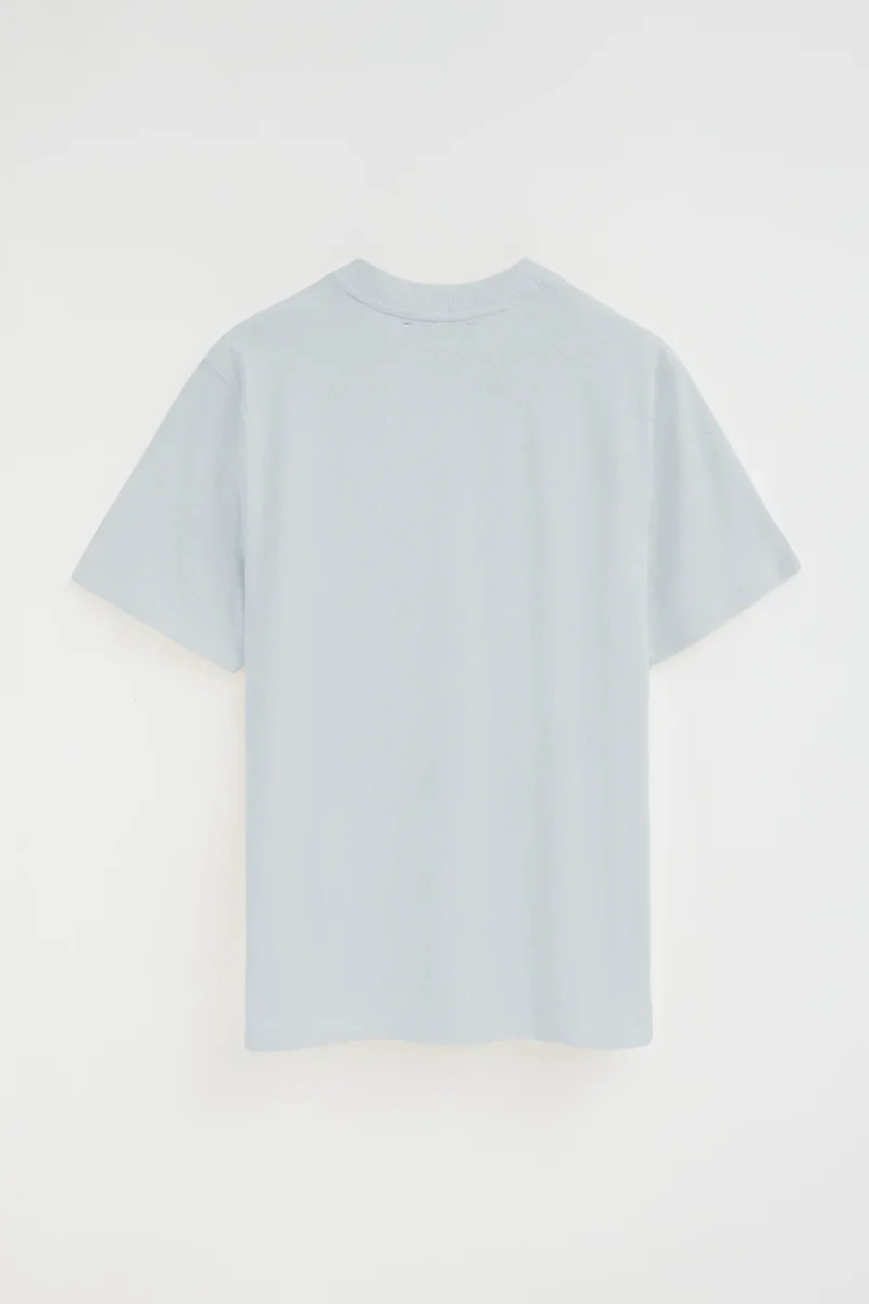 Light-blue loose-fit T-shirt with Polo Club embroidery - Image 8