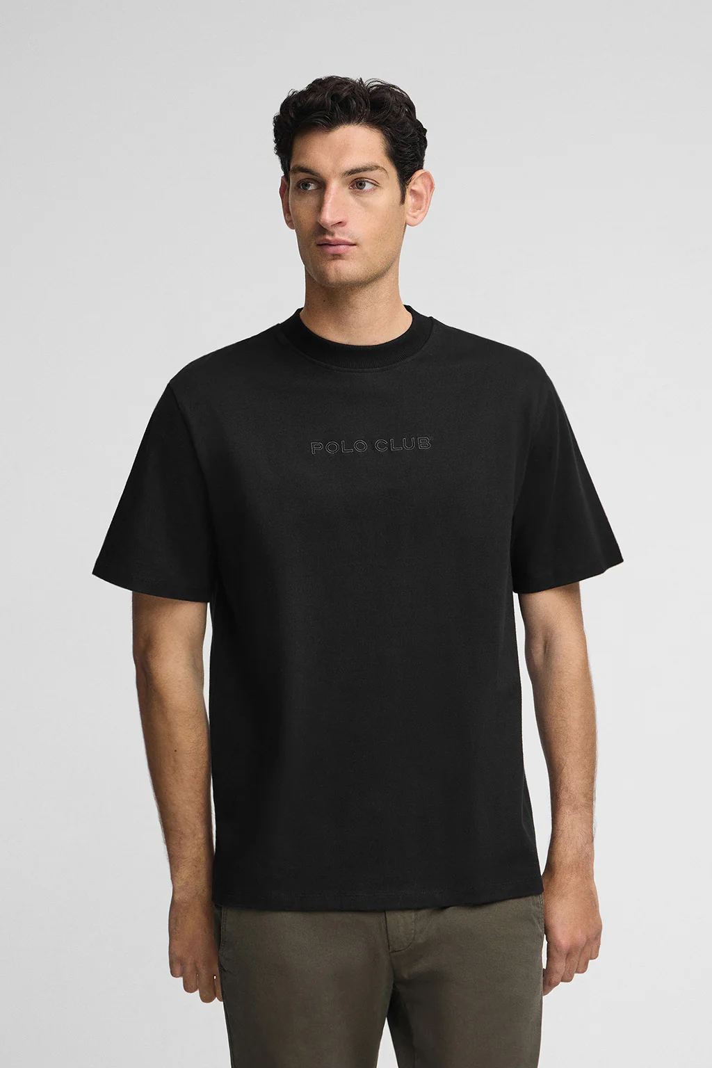 Black T-shirt JK with Polo Club logo
