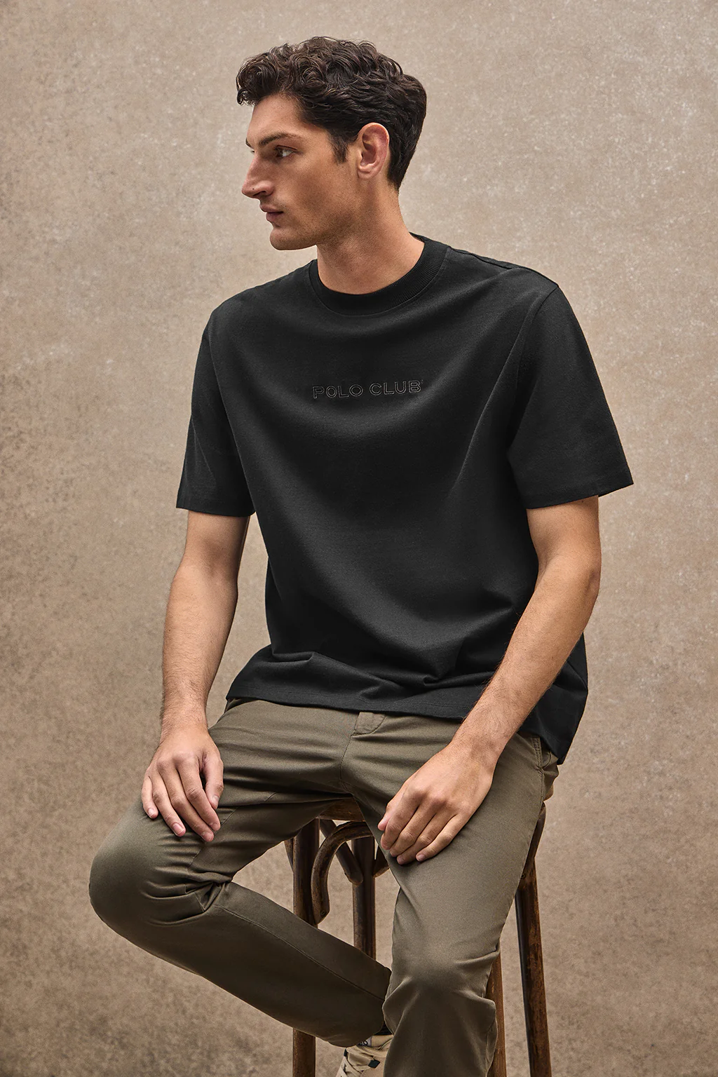 Black T-shirt JK with Polo Club logo - Image 2