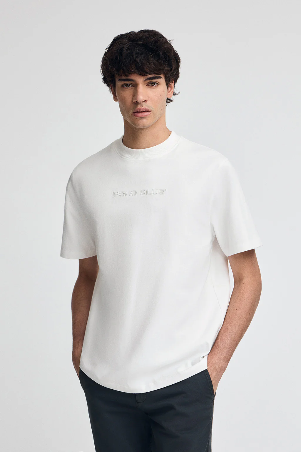 White T-shirt JK with Polo Club logo
