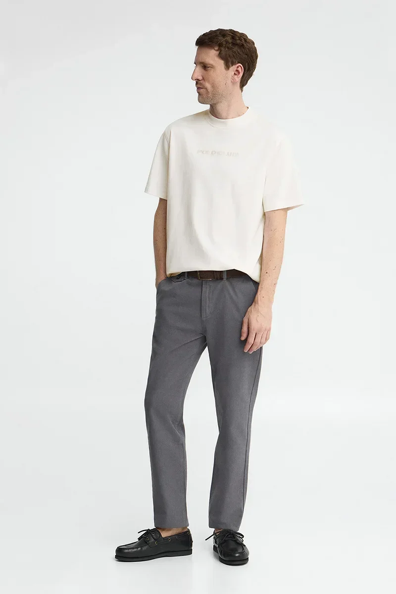 White loose-fit T-shirt with Polo Club embroidery - Image 4