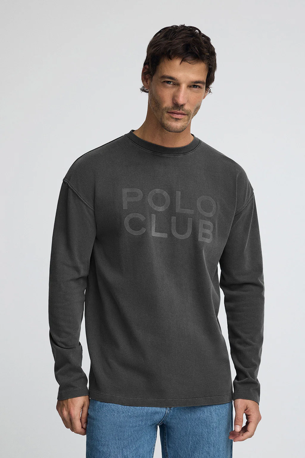 Dark-grey T-shirt Karat with Polo Club logo