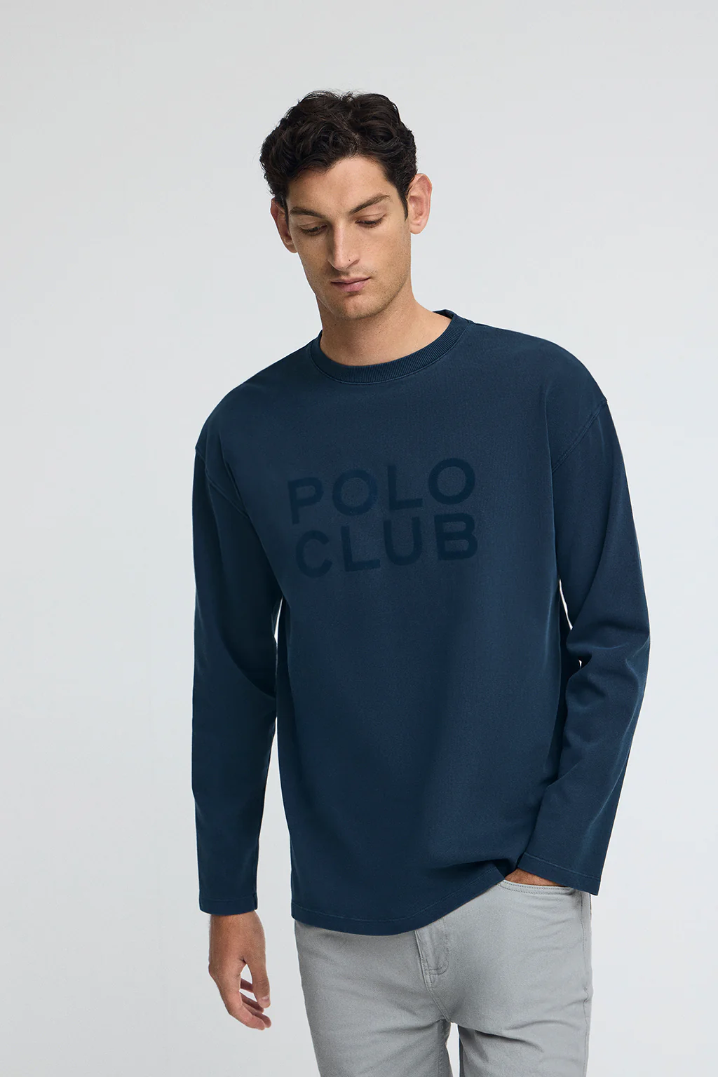 Navy-blue T-shirt Karat with Polo Club logo - Image 2
