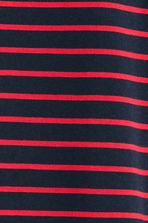 Navy-blue and red striped T-shirt with embroidered monogram - Image 11