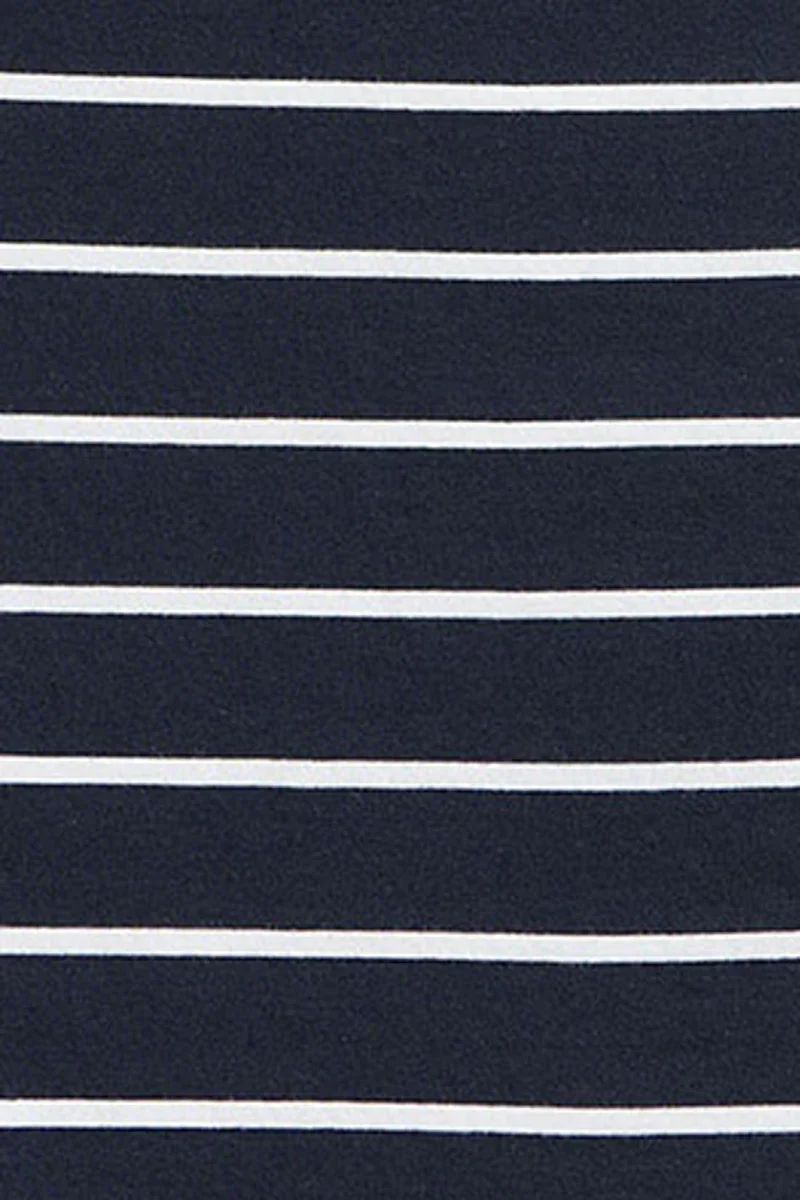 Striped T-shirt in navy blue and white with boat neck and Polo Club logo - Image 11