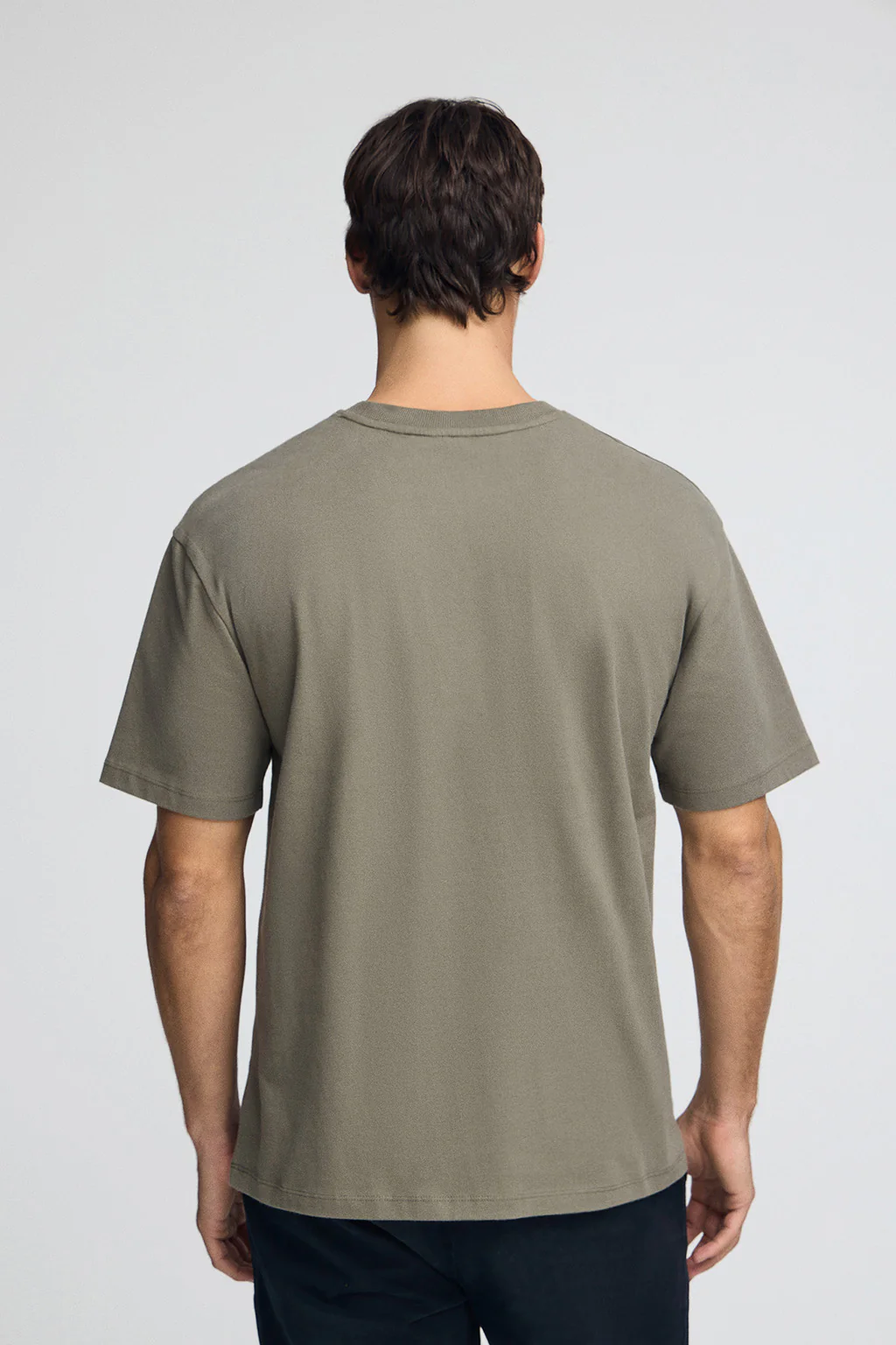 Army-green short-sleeve T-shirt with Polo Club rubber logo - Image 5