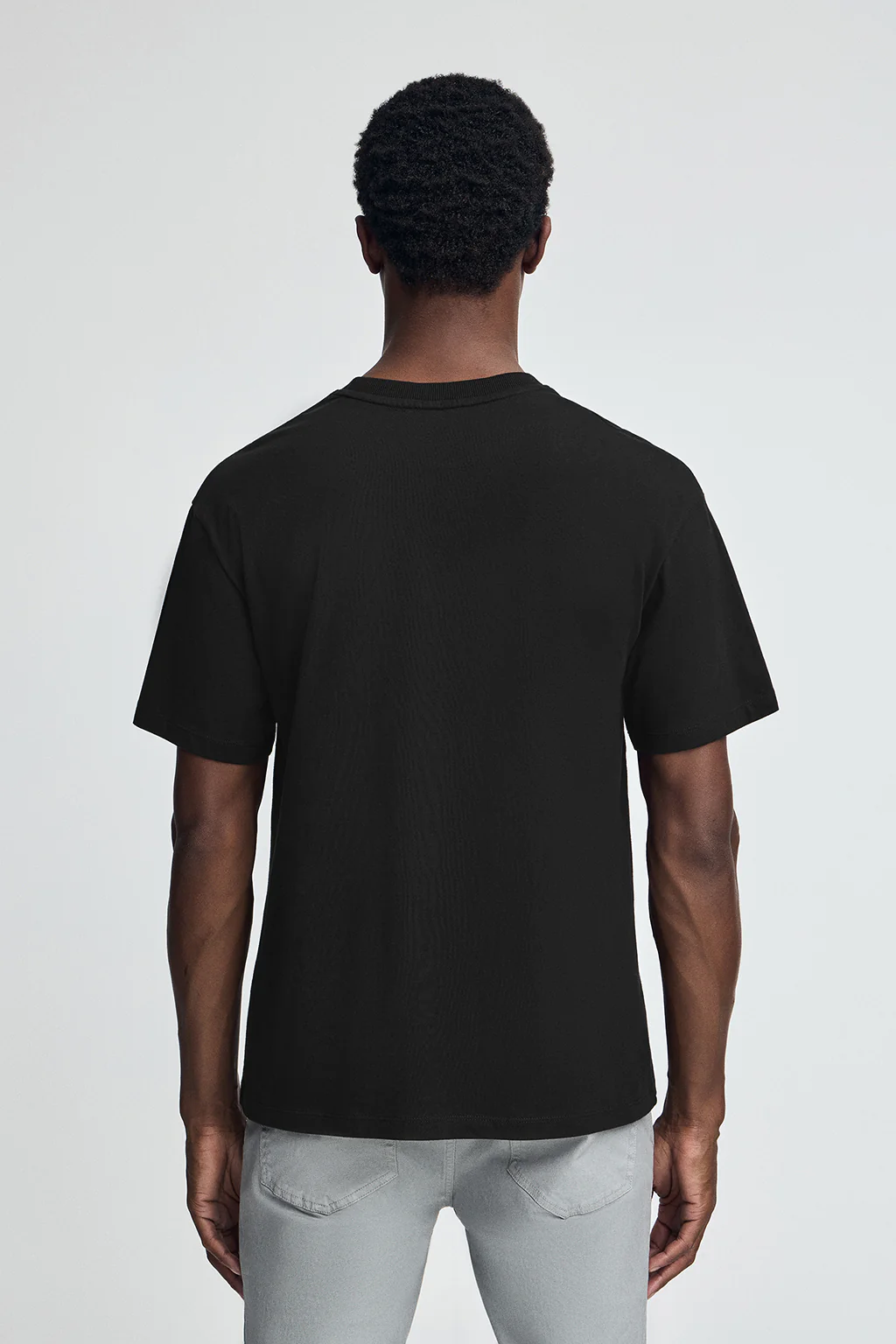 Black short-sleeve T-shirt with Polo Club rubber logo - Image 4