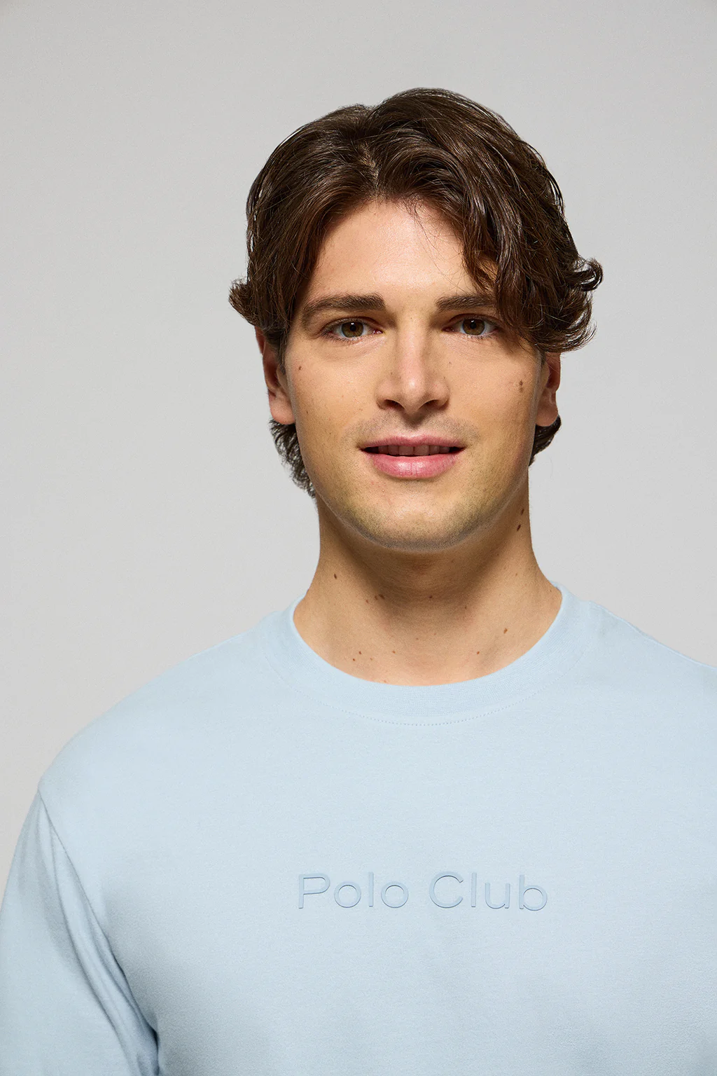 Light-blue round-neck short-sleeve tee with Polo Club logo - Image 3