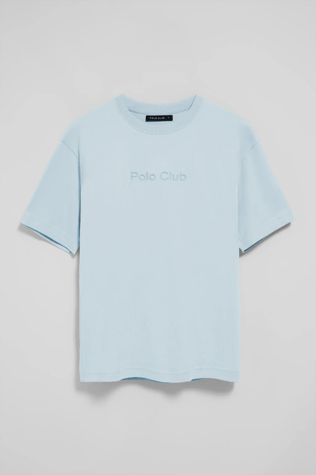 Light-blue round-neck short-sleeve tee with Polo Club logo - Image 5