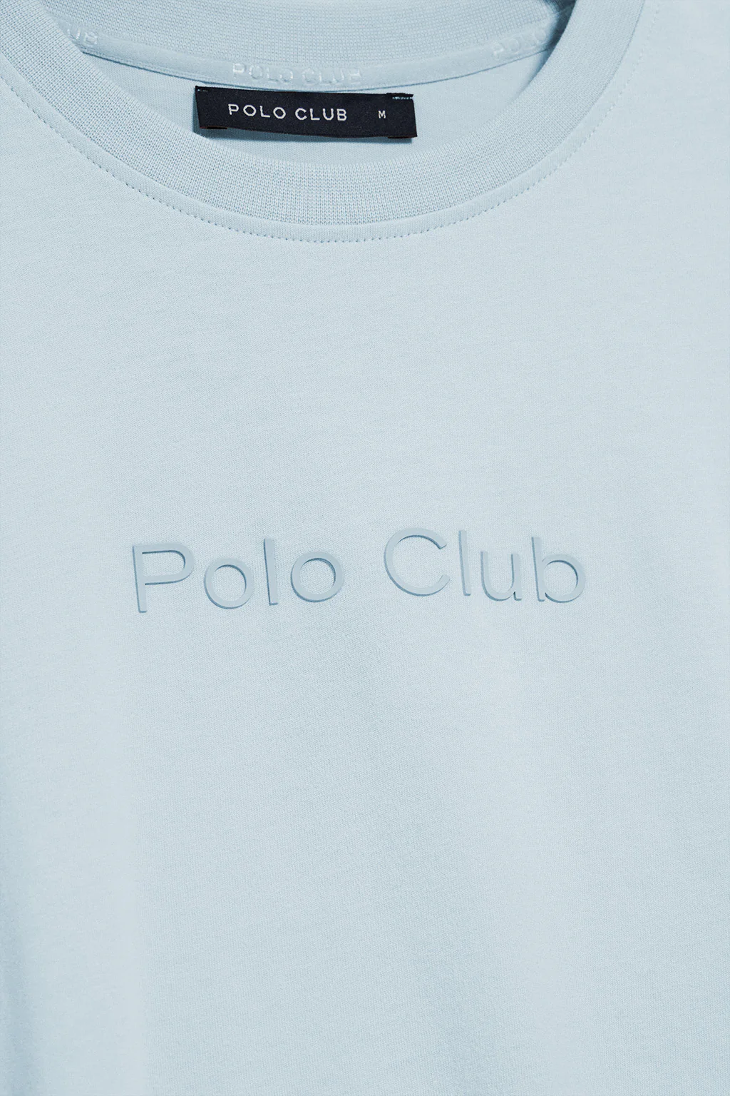 Light-blue round-neck short-sleeve tee with Polo Club logo - Image 6