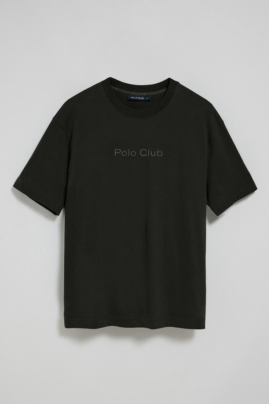 Black round-neck short-sleeve tee with Polo Club logo - Image 6