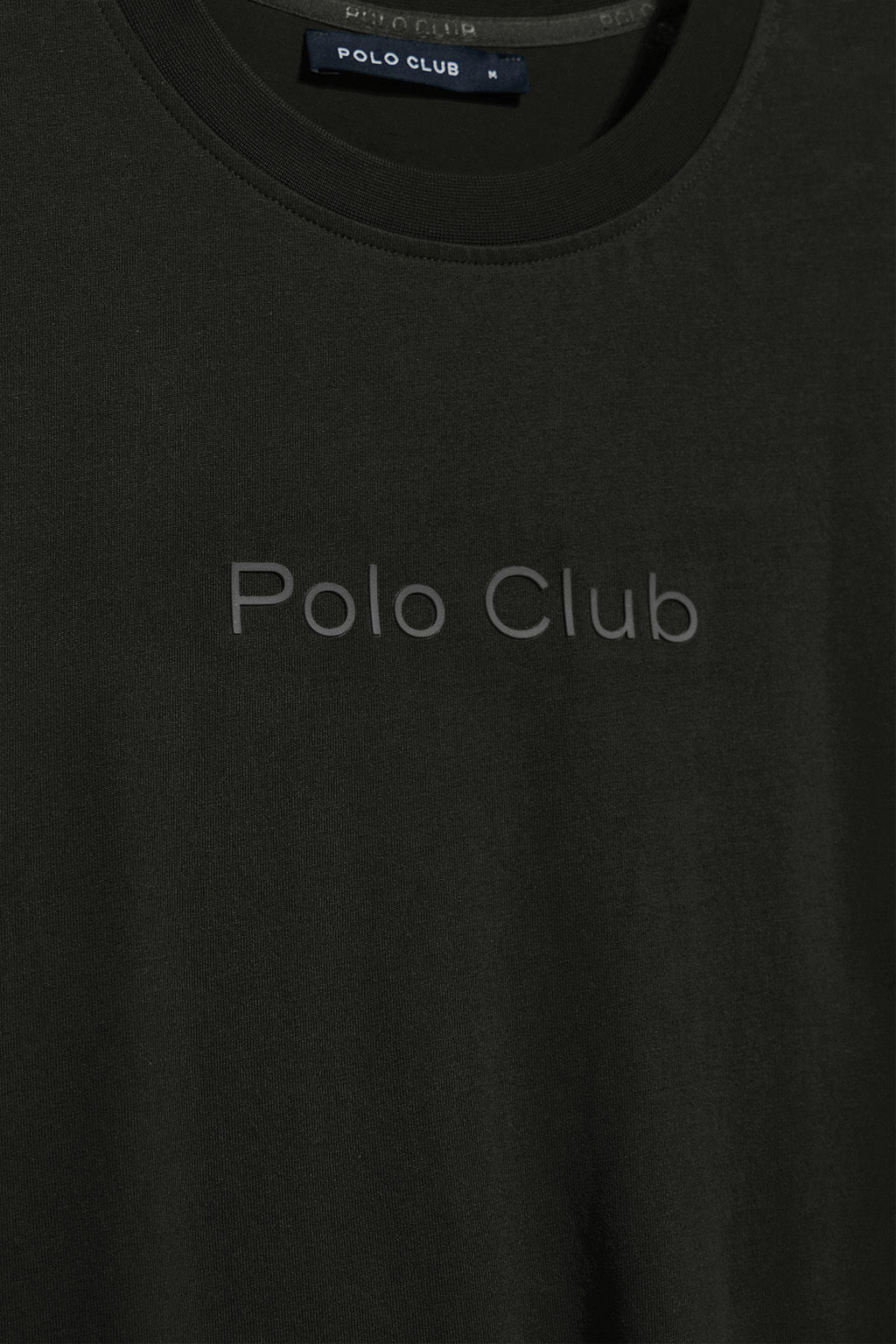 Black round-neck short-sleeve tee with Polo Club logo - Image 7