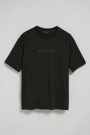 Black round-neck short-sleeve tee with Polo Club logo - Image 9