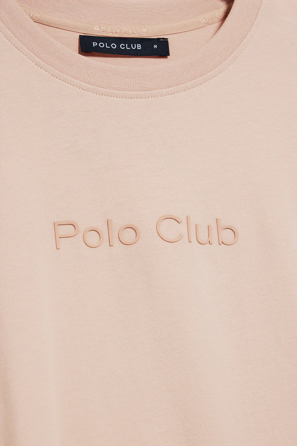 Blush-pink round-neck short-sleeve tee with Polo Club logo - Image 6